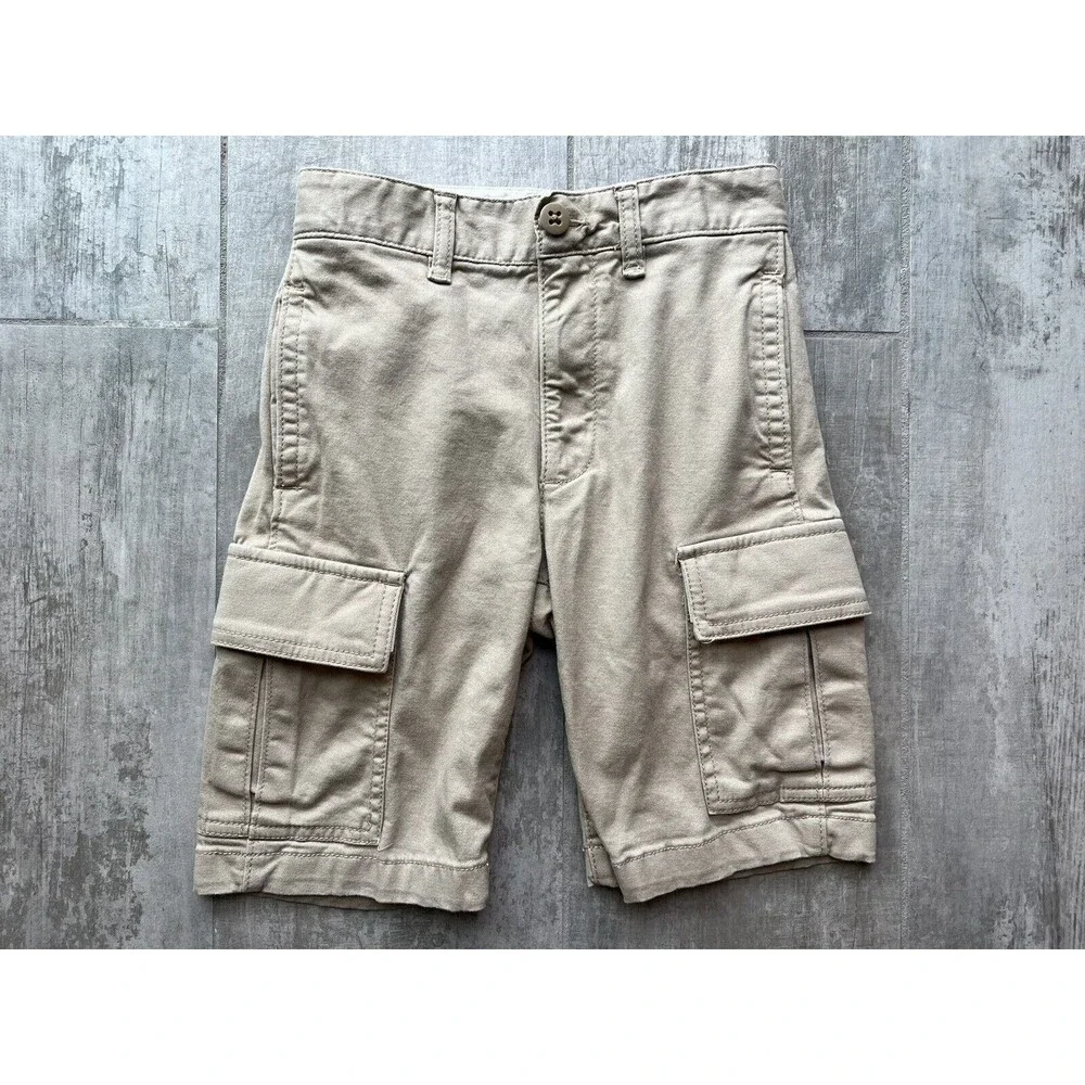 Gap Kids Toddler Boy Cargo Shorts Khaki Tan Cotton Summer 7 Slim Casual Everyday